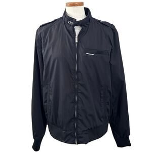 Members Only MO Classic Iconic Racer Jacket SIZE L Bomber Moto Epaulette Retro